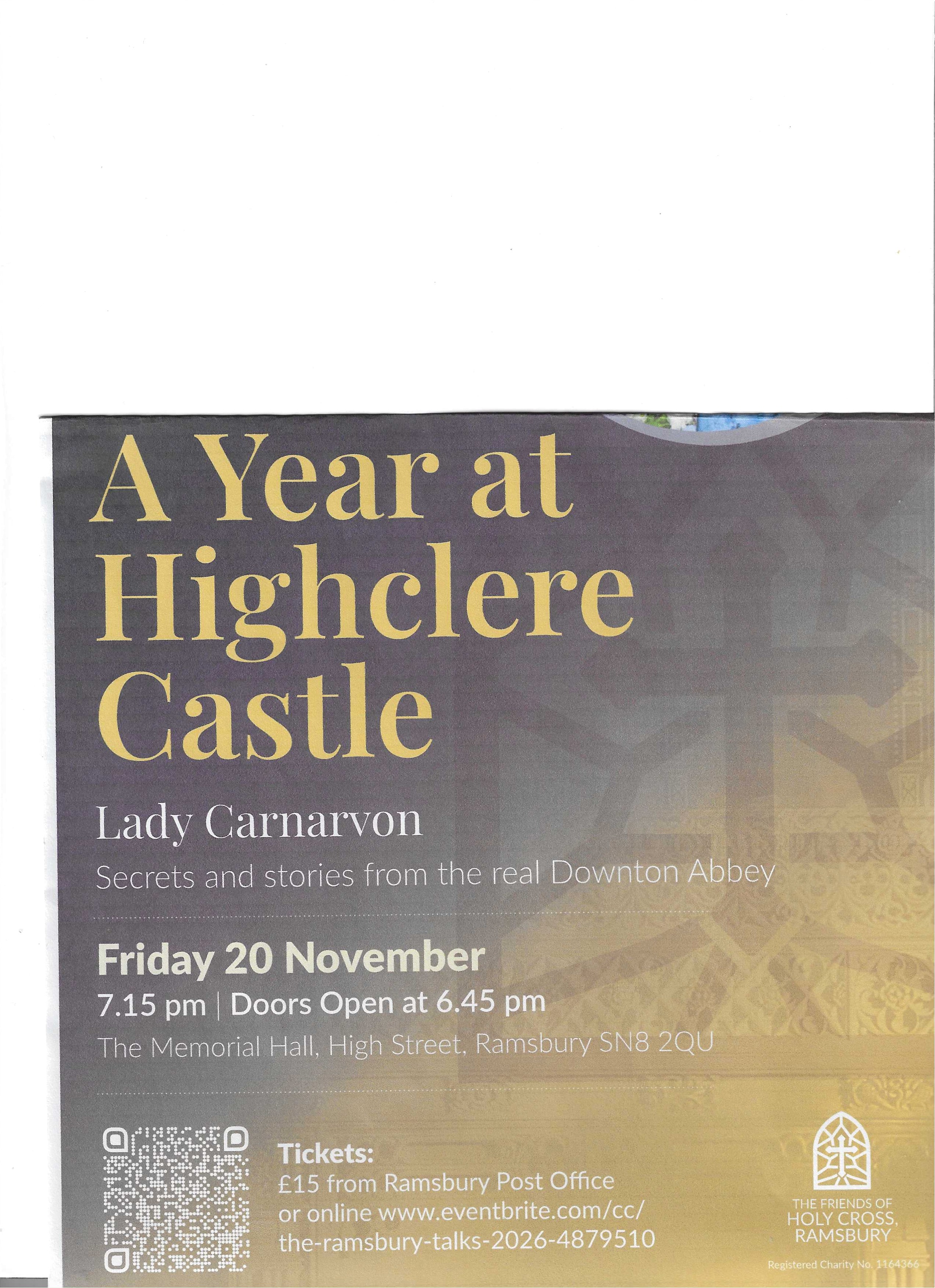 talk a year at Highclere Castle